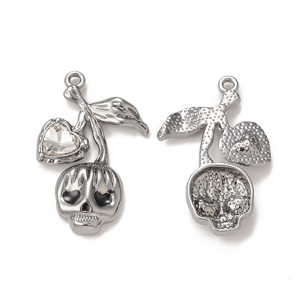 PandaHall Alloy Glass Pendants, Gunmetal, Skull with Leaf Charms, Clear, 29.5x15.5x4mm, Hole: 1.5mm Alloy+Glass Skull Clear
PandaHall Alloy Glass Pendants, Gunmetal, Skull with Leaf Charms, Clear, 29.5x15.5x4mm, Hole: 1.5mm Alloy+Glass Skull Clear