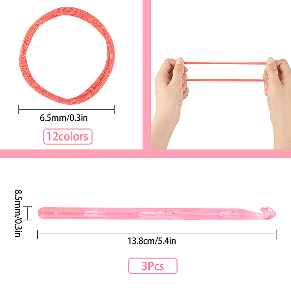 PandaHall Gorgecraft DIY Sewing Tools, with Plastic Crochet Hooks and Nylon Elastic Thread, Mixed Color, 138x8.5x7mm, 3pcs/set Plastic..., Multicolor
PandaHall Gorgecraft DIY Sewing Tools, with Plastic Crochet Hooks and Nylon Elastic Thread, Mixed Color, 138x8.5x7mm, 3pcs/set Plastic..., Multicolor