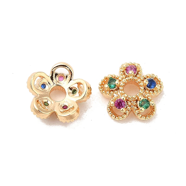 PandaHall Brass with Clear Cubic Zirconia Bead Caps, 5-Petal Flower, Real 18K Gold Plated, 7.5x7.5x3mm, Hole: 1.6mm Brass+Cubic Zirconia..., Multicolor
PandaHall Brass with Clear Cubic Zirconia Bead Caps, 5-Petal Flower, Real 18K Gold Plated, 7.5x7.5x3mm, Hole: 1.6mm Brass+Cubic Zirconia..., Multicolor