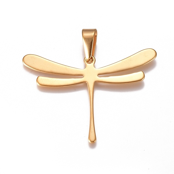 PandaHall 304 Stainless Steel Pendants, Dragonfly, Golden, 32x45x1mm, Hole: 10x4.5mm 304 Stainless Steel Dragonfly
PandaHall 304 Stainless Steel Pendants, Dragonfly, Golden, 32x45x1mm, Hole: 10x4.5mm 304 Stainless Steel Dragonfly