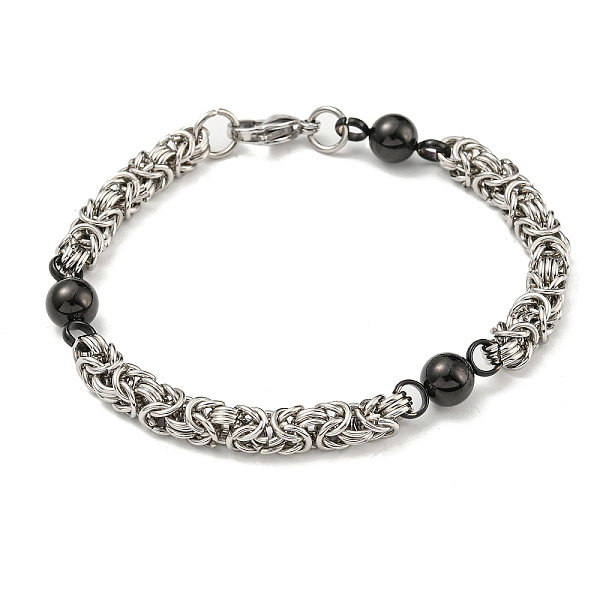 PandaHall Two Tone 304 Stainless Steel Round Link & Byzantine Chain Bracelet, Stainless Steel Color, 8-5/8 inch(21.8cm), Wide: 8mm 304...
PandaHall Two Tone 304 Stainless Steel Round Link & Byzantine Chain Bracelet, Stainless Steel Color, 8-5/8 inch(21.8cm), Wide: 8mm 304...