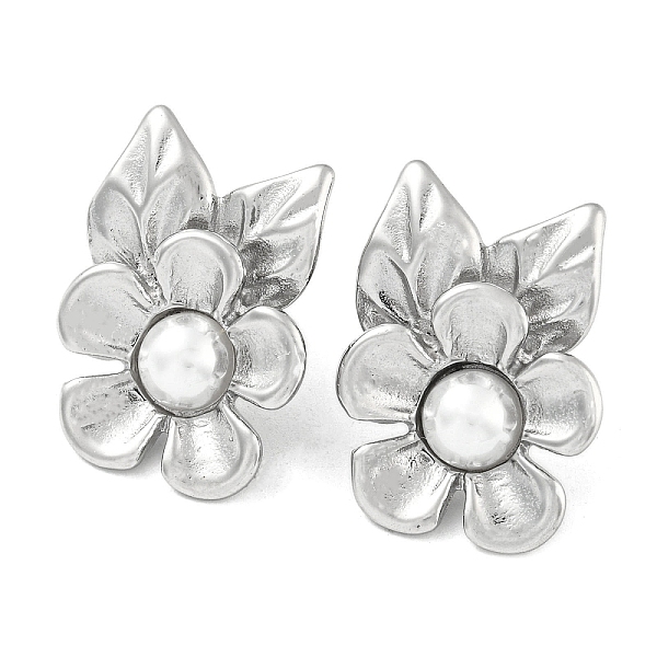 PandaHall 304 Stainless Steel Flower Stud Earrings, with ABS Plastic Pearl Beads, Stainless Steel Color, 29x21.5mm 304 Stainless Steel..., White
PandaHall 304 Stainless Steel Flower Stud Earrings, with ABS Plastic Pearl Beads, Stainless Steel Color, 29x21.5mm 304 Stainless Steel..., White
