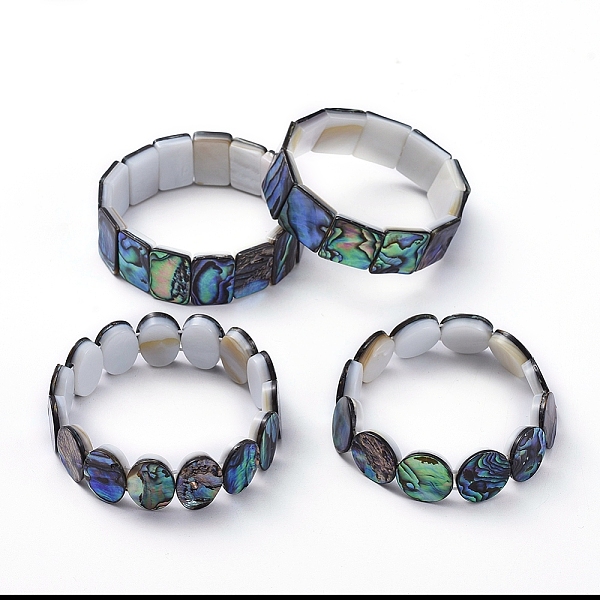 PandaHall Natural Abalone Shell/Paua Shell Stretch Bracelets, Beaded Bracelets, Mixed Shapes, 2 inch~2-1/4 inch(5.2~5.6cm) Shell
PandaHall Natural Abalone Shell/Paua Shell Stretch Bracelets, Beaded Bracelets, Mixed Shapes, 2 inch~2-1/4 inch(5.2~5.6cm) Shell