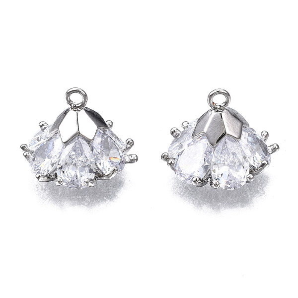 PandaHall Brass Inlaid Clear Cubic Zirconia Charms, Flower, Platinum, 12x15x15mm, Hole: 1.5mm Brass+Cubic Zirconia Flower Clear
PandaHall Brass Inlaid Clear Cubic Zirconia Charms, Flower, Platinum, 12x15x15mm, Hole: 1.5mm Brass+Cubic Zirconia Flower Clear