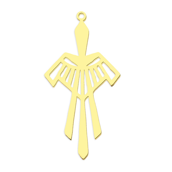 PandaHall 201 Stainless Steel Pendants, Laser Cut, Vacuum Plating, Sword, Golden, 43.5x22x1mm, Hole: 1.6mm 201 Stainless Steel Others
PandaHall 201 Stainless Steel Pendants, Laser Cut, Vacuum Plating, Sword, Golden, 43.5x22x1mm, Hole: 1.6mm 201 Stainless Steel Others