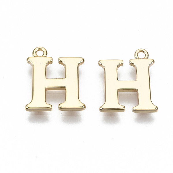 PandaHall Brass Charms, Nickel Free, Letter, Real 18K Gold Plated, Letter.H, H: 13.5x11.5x1mm, Hole: 1.2mm Brass Letter H
PandaHall Brass Charms, Nickel Free, Letter, Real 18K Gold Plated, Letter.H, H: 13.5x11.5x1mm, Hole: 1.2mm Brass Letter H