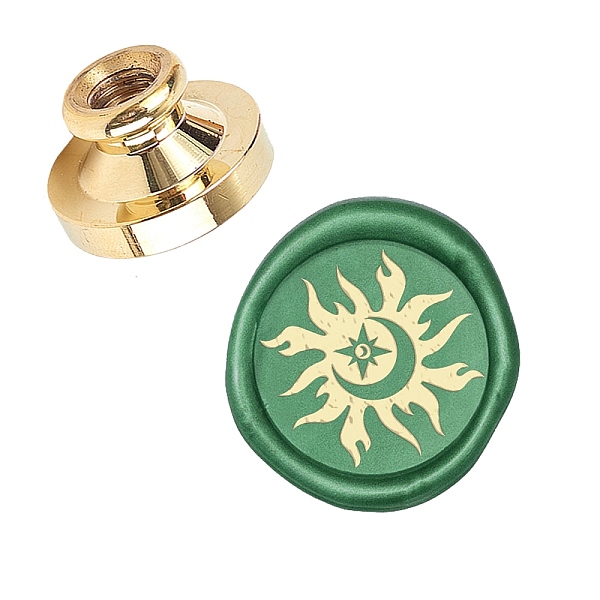 PandaHall DIY Scrapbook, Brass Wax Seal Stamp Head, Sun with Moon, Golden, 25x14mm Brass
PandaHall DIY Scrapbook, Brass Wax Seal Stamp Head, Sun with Moon, Golden, 25x14mm Brass