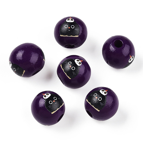 PandaHall Halloween Theme Wood European Beads, Printed Large Hole Beads, Round, Indigo, Cat Shape, 15.5~16.5mm, Hole: 3.5~4.5mm Wood Cat..., Purple
PandaHall Halloween Theme Wood European Beads, Printed Large Hole Beads, Round, Indigo, Cat Shape, 15.5~16.5mm, Hole: 3.5~4.5mm Wood Cat..., Purple
