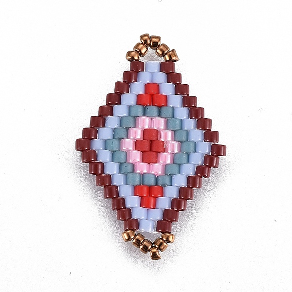 PandaHall MIYUKI & TOHO Handmade Japanese Seed Beads Links, Loom Pattern, Rhombus, Colorful, 22.5~26.4x15~17x1.7~1.9mm, Hole: 1.4~1.8mm...
PandaHall MIYUKI & TOHO Handmade Japanese Seed Beads Links, Loom Pattern, Rhombus, Colorful, 22.5~26.4x15~17x1.7~1.9mm, Hole: 1.4~1.8mm...