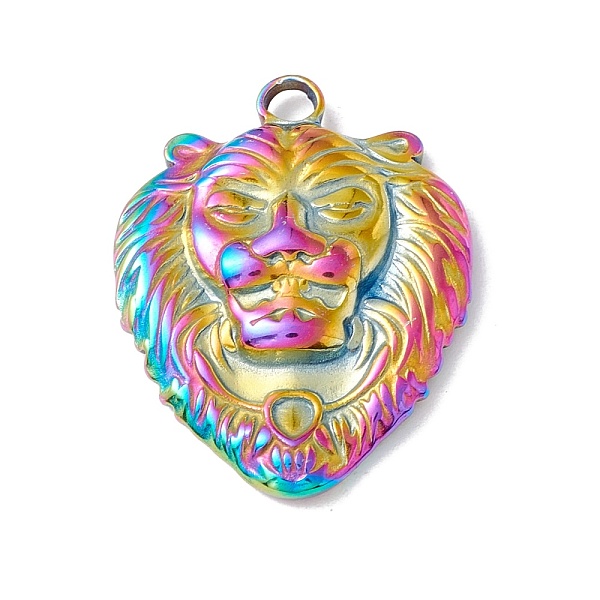 PandaHall Ion Plating(IP) 304 Stainless Steel Pendants, Lion Head, Rainbow Color, 25x20x3.5mm, Hole: 2.5mm 304 Stainless Steel Lion
PandaHall Ion Plating(IP) 304 Stainless Steel Pendants, Lion Head, Rainbow Color, 25x20x3.5mm, Hole: 2.5mm 304 Stainless Steel Lion
