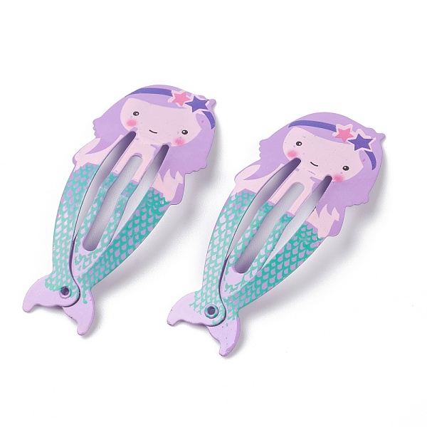 PandaHall Baking Painted Iron Snap Hair Clips, for Children's Day, Mermaid, Purple, 54x23x2mm Iron Purple
PandaHall Baking Painted Iron Snap Hair Clips, for Children's Day, Mermaid, Purple, 54x23x2mm Iron Purple