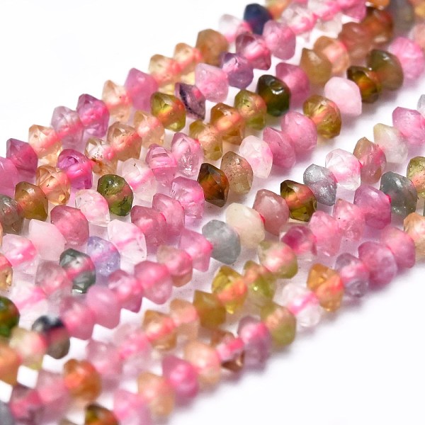 PandaHall Natural Tourmaline Beads Strands, Faceted, Bicone, 2x1mm, Hole: 0.5mm, about 390pcs/Strand, 15.35 inch(39cm) Tourmaline Bicone
PandaHall Natural Tourmaline Beads Strands, Faceted, Bicone, 2x1mm, Hole: 0.5mm, about 390pcs/Strand, 15.35 inch(39cm) Tourmaline Bicone