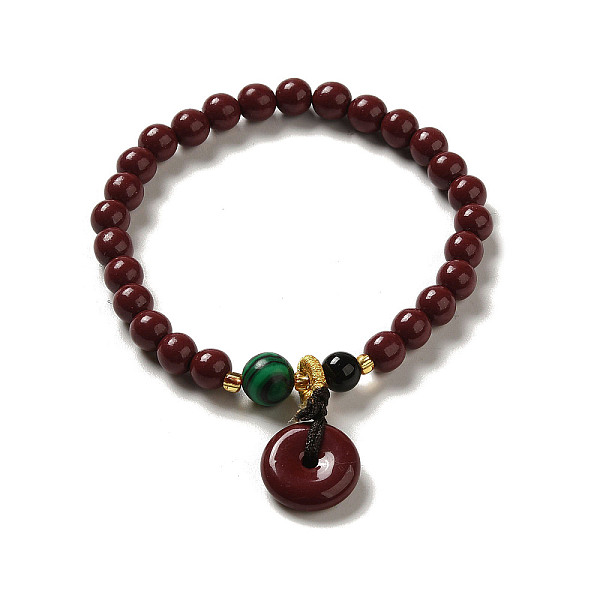 PandaHall 6mm Round Cinnabar Mala Stretch Bracelets, with Synthetic Malachite and Natural Agate, Ring, Inner Diameter: 2 inch(4.95~5.1cm)...
PandaHall 6mm Round Cinnabar Mala Stretch Bracelets, with Synthetic Malachite and Natural Agate, Ring, Inner Diameter: 2 inch(4.95~5.1cm)...
