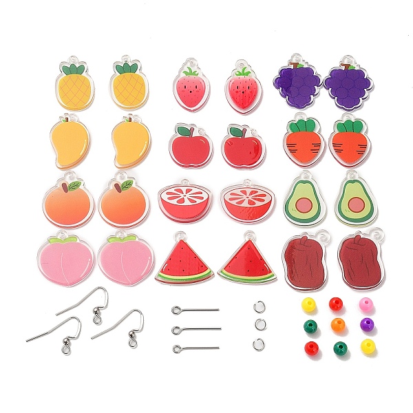 PandaHall DIY Fruit Dangle Earring Making Kit, Including Apple & Grape & Peach & Orange Acrylic Pendants, Plastic Beads, 304 Stainless Steel..., Multicolor
PandaHall DIY Fruit Dangle Earring Making Kit, Including Apple & Grape & Peach & Orange Acrylic Pendants, Plastic Beads, 304 Stainless Steel..., Multicolor