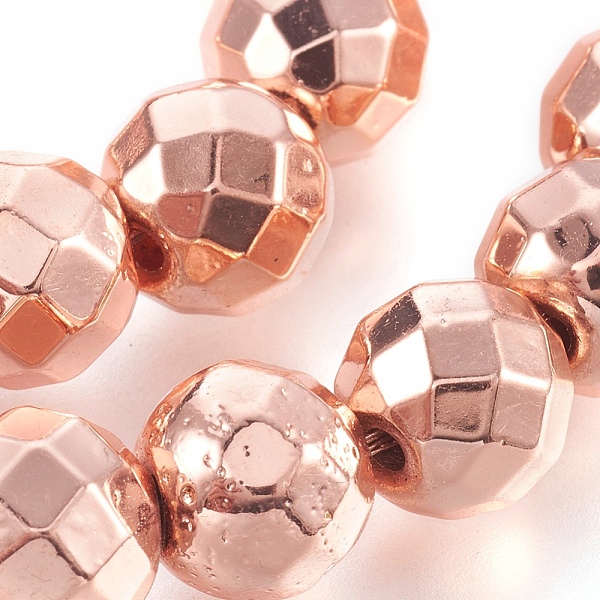 PandaHall Electroplated Non-magnetic Synthetic Hematite Bead Strand, Round, Faceted, Rose Gold Plated, 9.5x9mm, Hole: 1.6mm, about...
PandaHall Electroplated Non-magnetic Synthetic Hematite Bead Strand, Round, Faceted, Rose Gold Plated, 9.5x9mm, Hole: 1.6mm, about...