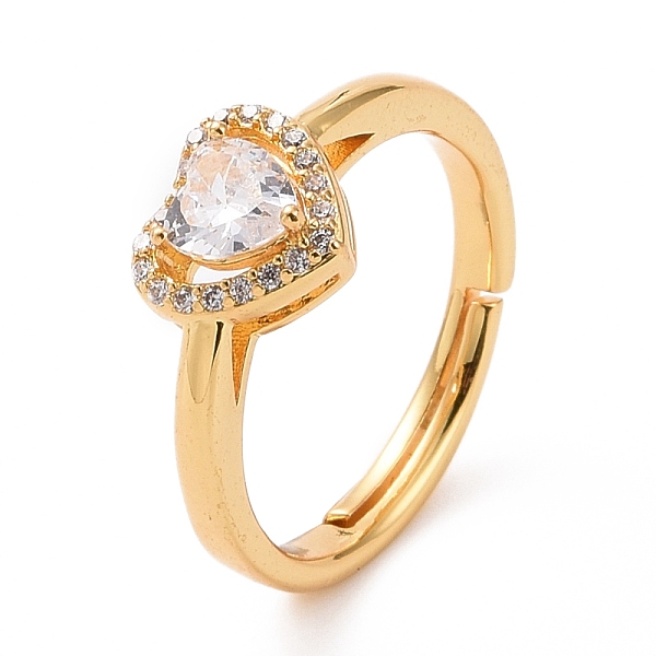 PandaHall Clear Cubic Zirconia Heart Adjustable Ring, Rack Plating Brass Jewelry for Women, Cadmium Free & Lead Free, Real 18K Gold Plated...
PandaHall Clear Cubic Zirconia Heart Adjustable Ring, Rack Plating Brass Jewelry for Women, Cadmium Free & Lead Free, Real 18K Gold Plated...