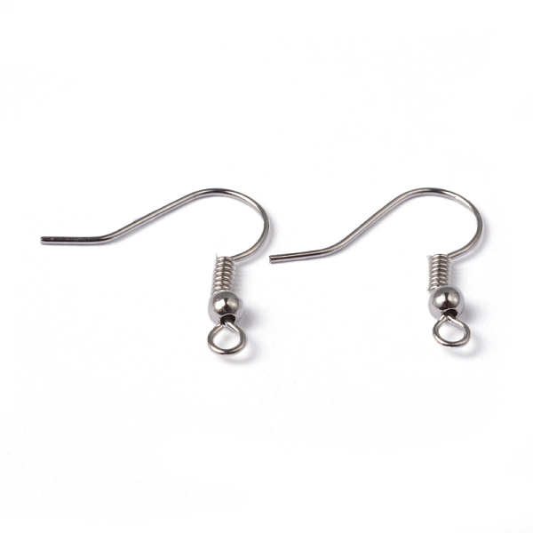 PandaHall Brass Earring Hooks, Ear Wire, with Horizontal Loop, Nickel Free, Platinum, 17~19x16~18x0.8mm, 20 Gauge, Hole: 2mm Brass
PandaHall Brass Earring Hooks, Ear Wire, with Horizontal Loop, Nickel Free, Platinum, 17~19x16~18x0.8mm, 20 Gauge, Hole: 2mm Brass