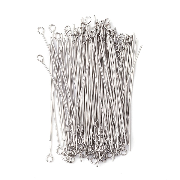 PandaHall 304 Stainless Steel Eye Pins, Stainless Steel Color, 50mm, Pin: 0.6mm, Hole: 2mm 304 Stainless Steel
PandaHall 304 Stainless Steel Eye Pins, Stainless Steel Color, 50mm, Pin: 0.6mm, Hole: 2mm 304 Stainless Steel
