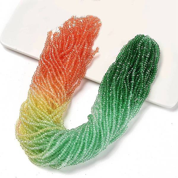 PandaHall Transparent Painted Glass Beads Strands, Faceted, Rondelle, Colorful, 3.4x2.6mm, Hole: 0.5mm, about 135pcs/strand, 14.17''(36cm)...
PandaHall Transparent Painted Glass Beads Strands, Faceted, Rondelle, Colorful, 3.4x2.6mm, Hole: 0.5mm, about 135pcs/strand, 14.17''(36cm)...