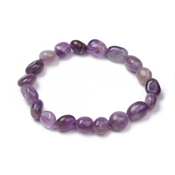 PandaHall Natural Amethyst Stretch Beaded Bracelets, Tumbled Stone, Nuggets, 1-7/8 inch~2-1/8 inch(4.8~5.5cm), Beads: 6~15x6~11x3~11mm...
PandaHall Natural Amethyst Stretch Beaded Bracelets, Tumbled Stone, Nuggets, 1-7/8 inch~2-1/8 inch(4.8~5.5cm), Beads: 6~15x6~11x3~11mm...
