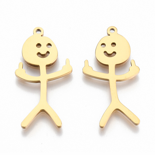 PandaHall 201 Stainless Steel Pendants, Human Charm, Real 18K Gold Plated, 32.5x17x1.5mm, Hole: 1.4mm 201 Stainless Steel Human
PandaHall 201 Stainless Steel Pendants, Human Charm, Real 18K Gold Plated, 32.5x17x1.5mm, Hole: 1.4mm 201 Stainless Steel Human