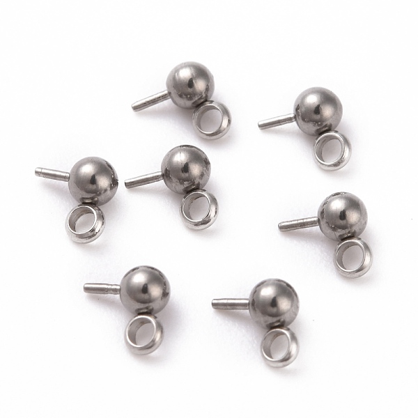 PandaHall 304 Stainless Steel Ball Stud Earring Post, with 201 Stainless Steel Vertical Loop and 316 Surgical Stainless Steel Pins...
PandaHall 304 Stainless Steel Ball Stud Earring Post, with 201 Stainless Steel Vertical Loop and 316 Surgical Stainless Steel Pins...