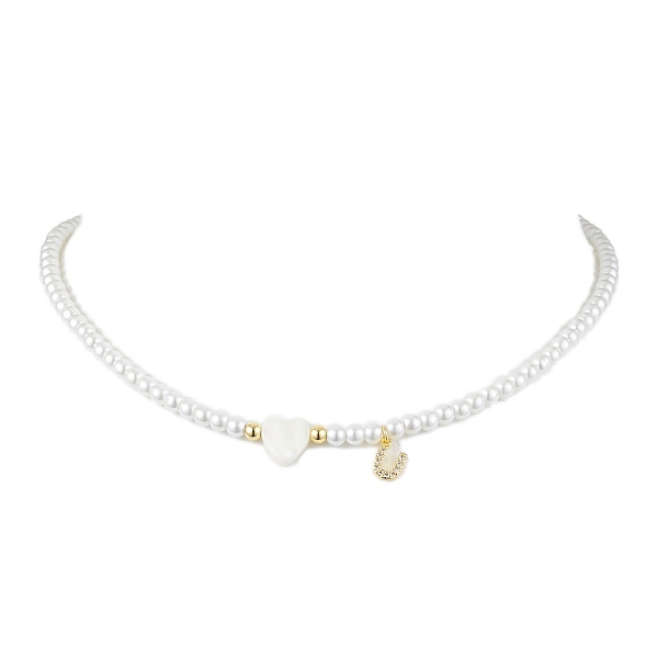 PandaHall Brass Micro Pave Grade AAA Cubic Zirconia Letter Pendant Necklaces, Heart & Round Baking Painted Pearlized Glass Pearl Beaded..., White
PandaHall Brass Micro Pave Grade AAA Cubic Zirconia Letter Pendant Necklaces, Heart & Round Baking Painted Pearlized Glass Pearl Beaded..., White
