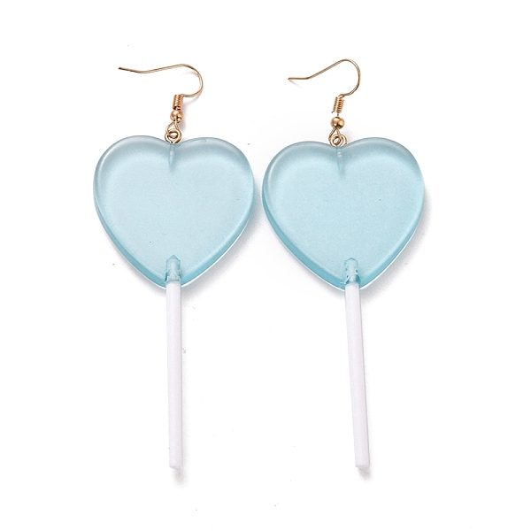 PandaHall Transparent Heart-shape Lollipop Dangle Earrings for Women, Candy Color Simulation Food Drop Earrings, Golden, Sky Blue, 97~99mm...
PandaHall Transparent Heart-shape Lollipop Dangle Earrings for Women, Candy Color Simulation Food Drop Earrings, Golden, Sky Blue, 97~99mm...