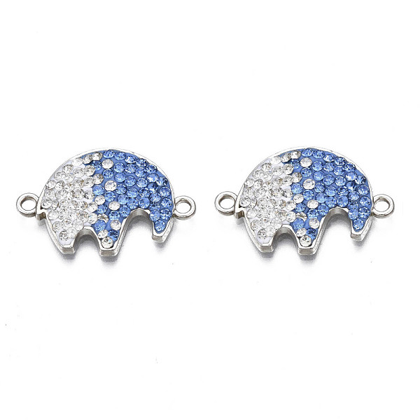 PandaHall Rack Plating Alloy Links Connectors, with Polymer Clay Rhinestone, Cadmium Free & Lead Free, Platinum Plated, Elephant, Light..., Blue
PandaHall Rack Plating Alloy Links Connectors, with Polymer Clay Rhinestone, Cadmium Free & Lead Free, Platinum Plated, Elephant, Light..., Blue