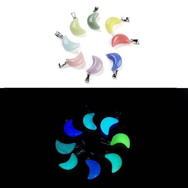 PandaHall Synthetic Luminous Stone Pendants, Glow in the Dark Moon Charms with Stainless Steel Color Tone Stainless Steel Snap on Bails..., Multicolor
PandaHall Synthetic Luminous Stone Pendants, Glow in the Dark Moon Charms with Stainless Steel Color Tone Stainless Steel Snap on Bails..., Multicolor