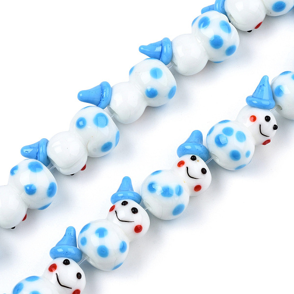 PandaHall Handmade Lampwork Beads Strands, Snowman, Light Sky Blue, 22x15x13mm, Hole: 1.5mm, about 25pcs/strand, 19.29 inch(49cm) Lampwork...
PandaHall Handmade Lampwork Beads Strands, Snowman, Light Sky Blue, 22x15x13mm, Hole: 1.5mm, about 25pcs/strand, 19.29 inch(49cm) Lampwork...
