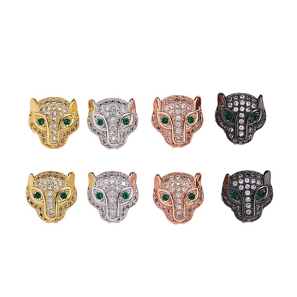 PandaHall Rack Plating Brass Micro Pave Cubic Zirconia Leopard Hollow Beads, Cadmium Free & Lead Free, Mixed Color, 11x11x6mm, Hole: 2mm, 4..., Green
PandaHall Rack Plating Brass Micro Pave Cubic Zirconia Leopard Hollow Beads, Cadmium Free & Lead Free, Mixed Color, 11x11x6mm, Hole: 2mm, 4..., Green