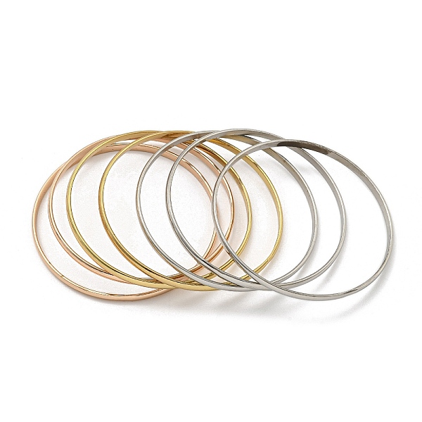 PandaHall 7Pcs 3 Colors Vacuum Plating 202 Stainless Steel Plain Flat Ring Bangle Sets, Stackable Bangles for Women, Mixed Color, 1/8 inch...
PandaHall 7Pcs 3 Colors Vacuum Plating 202 Stainless Steel Plain Flat Ring Bangle Sets, Stackable Bangles for Women, Mixed Color, 1/8 inch...