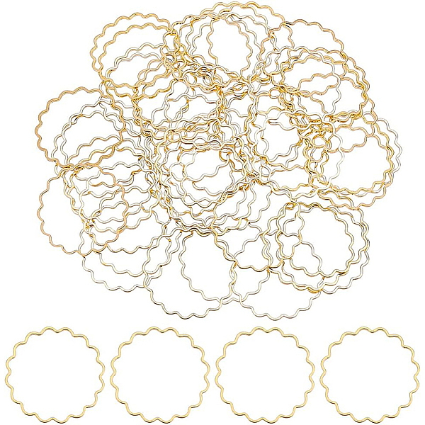 PandaHall BENECREAT 50pcs Real 18K Gold Plated Linking Rings Flower Wave Open Bezel Charms Brass Connectors for Bracelets Necklace Jewelry...
PandaHall BENECREAT 50pcs Real 18K Gold Plated Linking Rings Flower Wave Open Bezel Charms Brass Connectors for Bracelets Necklace Jewelry...
