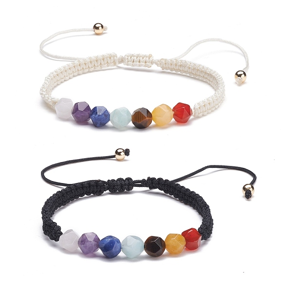 PandaHall Chakra Nylon Cord Braided Bead Bracelets Set, with Faceted Round Natural Tiger Eye & Rose Quartz & Amethyst & Topaz Jade & Red...
PandaHall Chakra Nylon Cord Braided Bead Bracelets Set, with Faceted Round Natural Tiger Eye & Rose Quartz & Amethyst & Topaz Jade & Red...