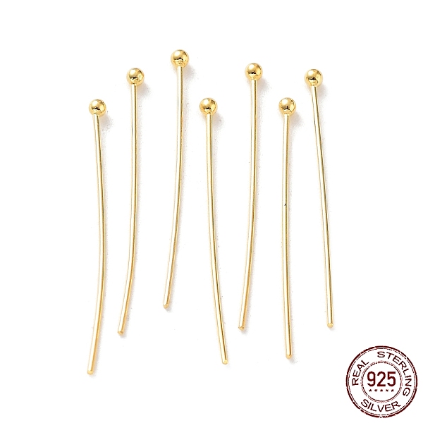 PandaHall 925 Sterling Silver Ball Head Pins, Golden, 22 Gauge, 30x0.6mm, Head: 1.8mm Sterling Silver
PandaHall 925 Sterling Silver Ball Head Pins, Golden, 22 Gauge, 30x0.6mm, Head: 1.8mm Sterling Silver