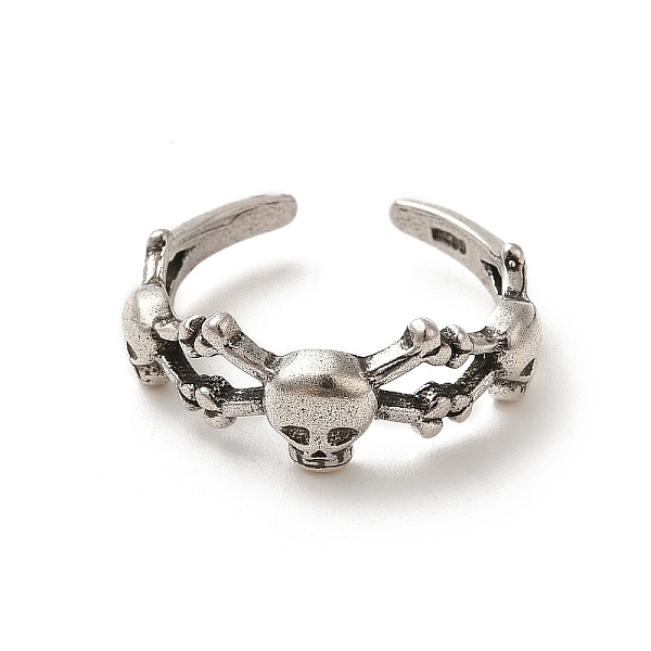 PandaHall Thailand Sterling Silver Skull Spider Open Cuff Finger Ring, Gothic Jewelry for Women, Antique Silver, US Size 6(16.5mm) Sterling...
PandaHall Thailand Sterling Silver Skull Spider Open Cuff Finger Ring, Gothic Jewelry for Women, Antique Silver, US Size 6(16.5mm) Sterling...