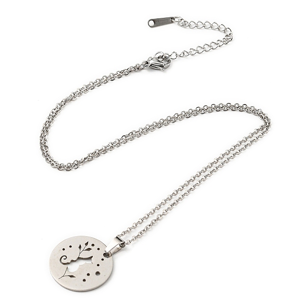 PandaHall 201 Stainless Steel Cat with Leaf Pendant Necklace with Cable Chains, Stainless Steel Color, 17.80 inch(45.2cm) 201 Stainless...
PandaHall 201 Stainless Steel Cat with Leaf Pendant Necklace with Cable Chains, Stainless Steel Color, 17.80 inch(45.2cm) 201 Stainless...