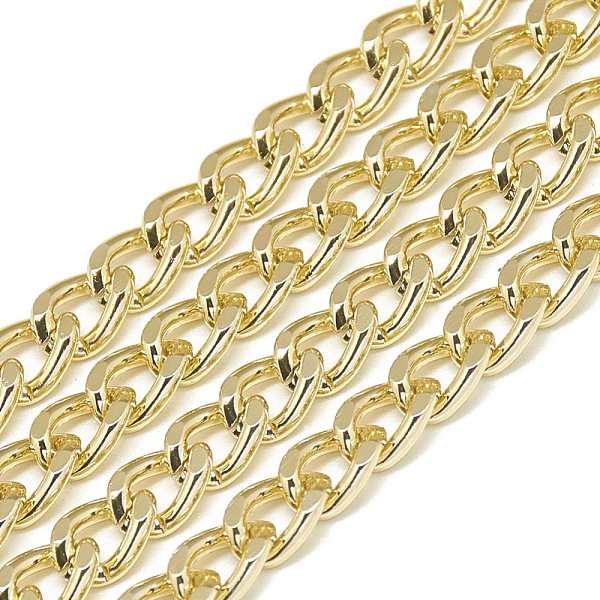 PandaHall Unwelded Aluminum Curb Chains, Gold, 7x5x1.4mm, about 100m/bag Aluminum Gold
PandaHall Unwelded Aluminum Curb Chains, Gold, 7x5x1.4mm, about 100m/bag Aluminum Gold