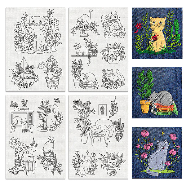 PandaHall BENECREAT 4Sheets 16Pcs Cat Water Soluble Embroidery, 11.7x8.3inch Home Plants Cats Stick and Stitch Embroidery Paper Stabilizer...
PandaHall BENECREAT 4Sheets 16Pcs Cat Water Soluble Embroidery, 11.7x8.3inch Home Plants Cats Stick and Stitch Embroidery Paper Stabilizer...