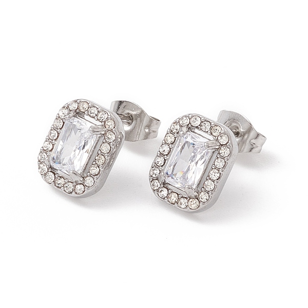 PandaHall Cubic Zirconia & Rhinestone Rectangle Stud Earrings, Stainless Steel Color Plated 304 Stainless Steel Jewelry for Women, Crystal..., Clear
PandaHall Cubic Zirconia & Rhinestone Rectangle Stud Earrings, Stainless Steel Color Plated 304 Stainless Steel Jewelry for Women, Crystal..., Clear