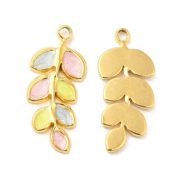 PandaHall Enamel Pendants, with 304 Stainless Steel Finding, Real 18K Gold Plated, Leafy Branch Charms, Pink, 20x8.5x1.5mm, Hole: 1.4mm...
PandaHall Enamel Pendants, with 304 Stainless Steel Finding, Real 18K Gold Plated, Leafy Branch Charms, Pink, 20x8.5x1.5mm, Hole: 1.4mm...