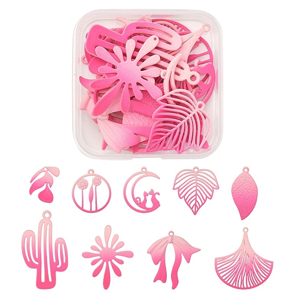 PandaHall 1 Set Spray Painted Alloy Charms, Flower & Leaf & Bowknot & Cactus & Moon, Hot Pink, 21~44.5x15~33.5x1~2.5mm, Hole: 1.2~1.5mm...
PandaHall 1 Set Spray Painted Alloy Charms, Flower & Leaf & Bowknot & Cactus & Moon, Hot Pink, 21~44.5x15~33.5x1~2.5mm, Hole: 1.2~1.5mm...