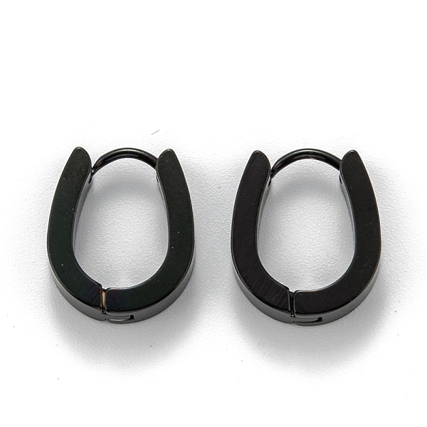 PandaHall 304 Stainless Steel Hoop Earrings, Hypoallergenic Earrings, Oval, Electrophoresis Black, 15.5~16x14x4mm, Pin: 1mm 304 Stainless...
PandaHall 304 Stainless Steel Hoop Earrings, Hypoallergenic Earrings, Oval, Electrophoresis Black, 15.5~16x14x4mm, Pin: 1mm 304 Stainless...