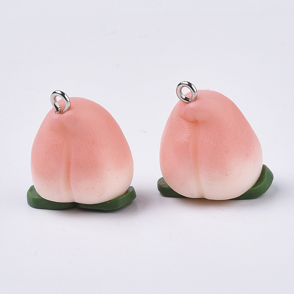 PandaHall Handmade Polymer Clay Pendants, with Platinum Plated Iron Loops, Peach, Pink, 22~23x19~20x16~17mm, Hole: 2mm Polymer Clay Fruit...
PandaHall Handmade Polymer Clay Pendants, with Platinum Plated Iron Loops, Peach, Pink, 22~23x19~20x16~17mm, Hole: 2mm Polymer Clay Fruit...