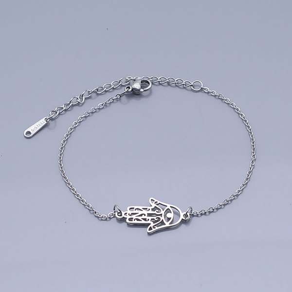PandaHall 201 Stainless Steel Link Bracelets, with Lobster Claw Clasps, Hamsa Hand, Stainless Steel Color, 6-3/4 inch~6-7/8 inch...
PandaHall 201 Stainless Steel Link Bracelets, with Lobster Claw Clasps, Hamsa Hand, Stainless Steel Color, 6-3/4 inch~6-7/8 inch...
