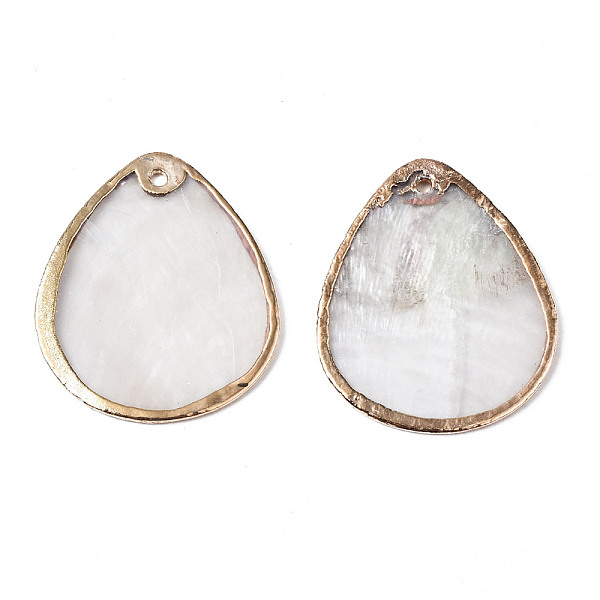 PandaHall Natural Capiz Shell Pendants, with Golden Plated Brass Edge, Teardrop, BurlyWood, 19x23~24x1~1.5mm, Hole: 1.2mm Capiz Shell..., Orange
PandaHall Natural Capiz Shell Pendants, with Golden Plated Brass Edge, Teardrop, BurlyWood, 19x23~24x1~1.5mm, Hole: 1.2mm Capiz Shell..., Orange