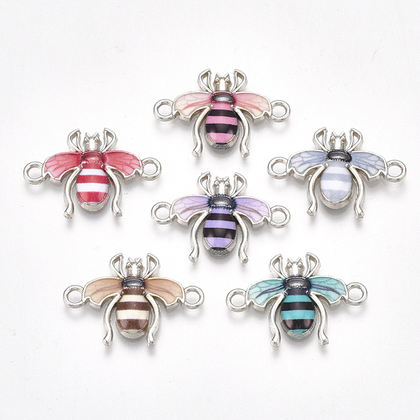 PandaHall Printed Alloy Links connectors, with Enamel, Bee, Platinum, Mixed Color, 16x22.5x2.5mm, Hole: 2mm Alloy Bees Multicolor
PandaHall Printed Alloy Links connectors, with Enamel, Bee, Platinum, Mixed Color, 16x22.5x2.5mm, Hole: 2mm Alloy Bees Multicolor