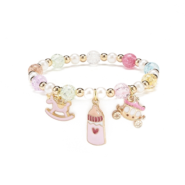 PandaHall Colorful Alloy Enamel Cute Charms Bracelet, Plastic Pearl & Acrylic & Synthetic Hematite Round Beaded Bracelet for Women, Bottle...
PandaHall Colorful Alloy Enamel Cute Charms Bracelet, Plastic Pearl & Acrylic & Synthetic Hematite Round Beaded Bracelet for Women, Bottle...