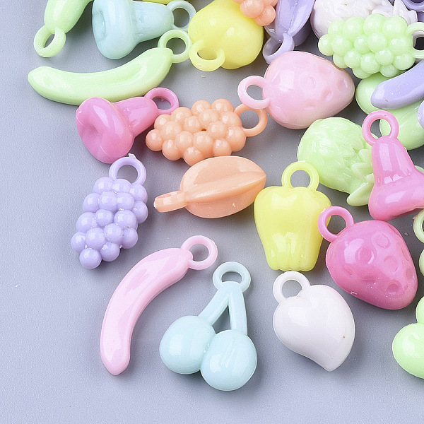 PandaHall Opaque Plastic Acrylic Fruit Pendants, Mixed Color, 19~30x8~16x5~13mm, Hole: 3~4mm, about 510pcs/500g Acrylic Fruit Multicolor
PandaHall Opaque Plastic Acrylic Fruit Pendants, Mixed Color, 19~30x8~16x5~13mm, Hole: 3~4mm, about 510pcs/500g Acrylic Fruit Multicolor